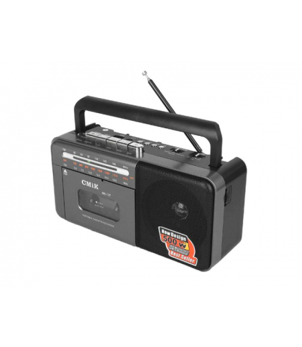 Radio przenośne MK-137, FM, kaseta, bluetooth, USB, TF, 2 x akumulator 18650 LAMEX LXMK137