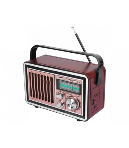 Radio przenośne Drawa Retro, Bluetooth, FM, USB, SD, AUX, różowy LTC LX066BTR