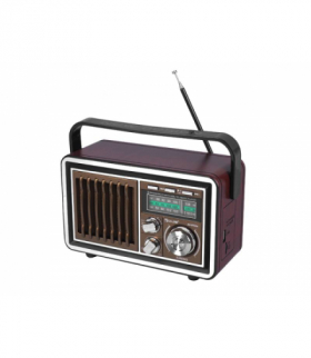 Radio przenośne Drawa Retro, Bluetooth, FM, USB, SD, AUX, brązowy LTC LX066BT