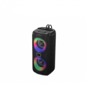 Głośnik bluetooth LM-897 z podświetleniem RGB 2x5W ,FM,AUX, czarny LXLM897