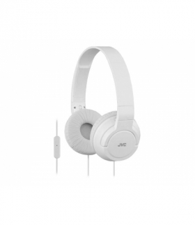 Słuchawki JVC nagłowne HAS-R185WE +mic, białe. JVC LXHAS185WE