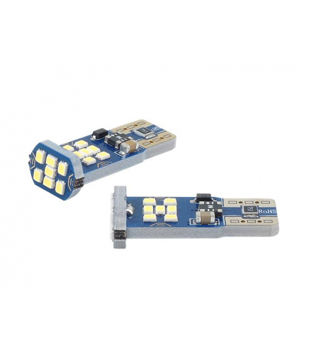 Żarówki LED CANBUS 21 x SMD, Amio UltraBright T10e W5W White 12V/24V. LX02445