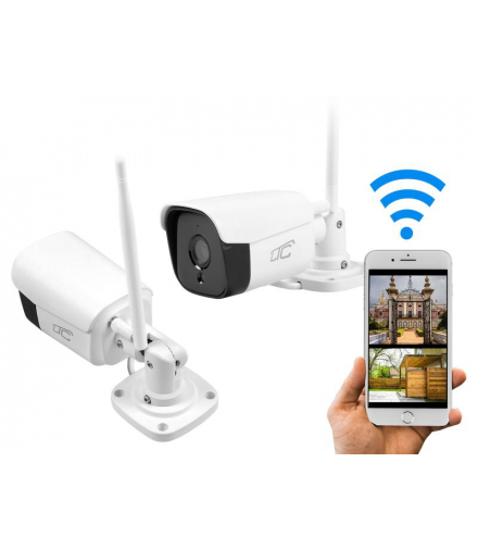 Kamera zewnętrzna tuba biała IP LTC, WiFi, 2.0MP IP66 MicroSD-128GB. LTC LXKAM29