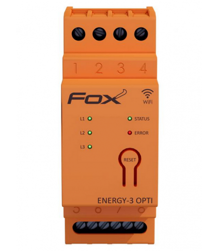 Monitor-licznik zużycia energii 3 fazowy - Energy-3-OPTI-100 Wi-MEF-3-OPT-100 FOX