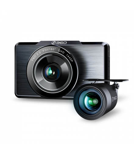 360 G500H Rejestrator samochodowy Zestaw przód + tył, 1440p, GPS 360 360 G500H