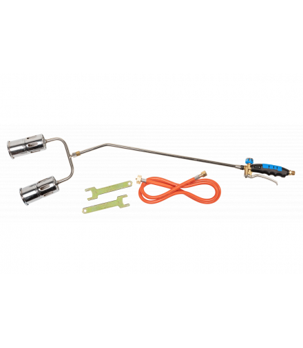 Zestaw dekarski dwudyszowy, długi palnik gazowy 110kW 1850°C, palnik 100cm, wąż 500cm Hogert HT2C513