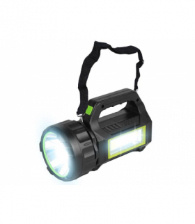 Latarka ręczna 1-LED 30W +COB z akumulatorem, panel solarny, wskaźnik poziomu naładowania, kabel Micro USB LXHEL-T95