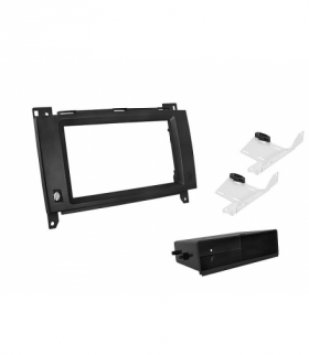 RAMKA RADIA MERCEDES A/B 05 - VITO-W447 14 1-DIN / 2-DINCZARNY (BT). LAMEX LXRAM3334/AB