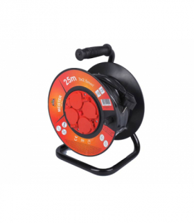 Przedłużacz bębnowy Meister 4x2p+Z, 16A 3x2,5mm 25m z klapką LAMEX LXMS191