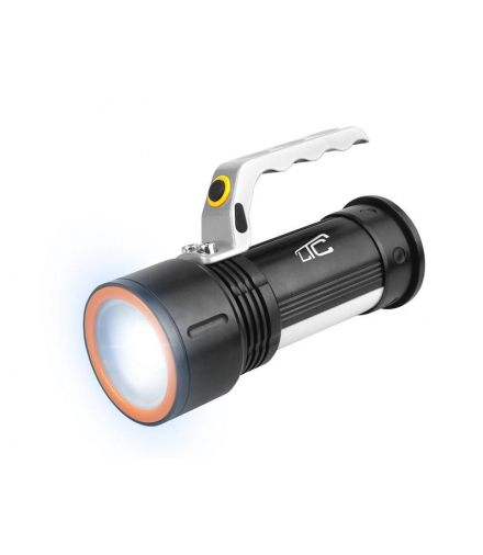 Latarka ręczna szperacz LED T6 ALU ZOOM + białe/czerwone światło 200m, czarna LTC LXLL136C
