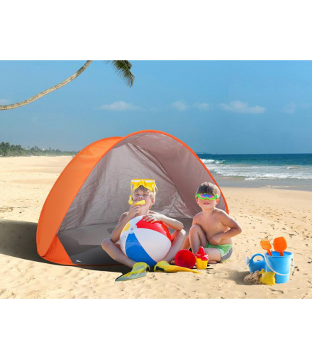 Namiot plażowy Junior samorozkładalny pomarańczowy, 145x100x88cm, UV30+ LX5015XQOR
