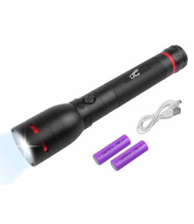 Latarka ręczna aluminium 1-LED COB 4200lm, ZOOM, 2 x akumulator 4300mAh, ładowanie USB, funkcja powerbank LTC LXLL107