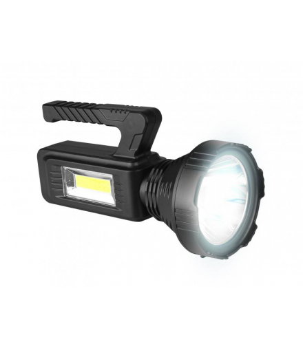 Latarka ręczna szperacz 1 LED + COB + solar akumul. kabel MicroUSB LAMEX LXYT831T