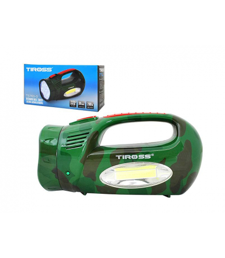 Latarka 13 LED+COB TS-760-3 zielona. LAMEX LXTS760/3Z