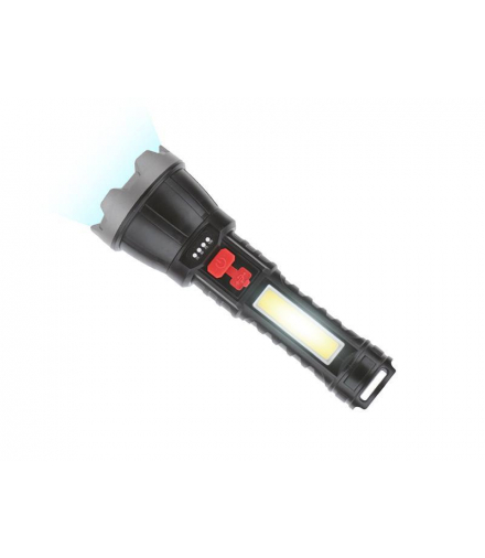 Latarka LTC LED 400lm+ COB 700lm,IP65 ,akumulator 800mAh, ładowanie USB,3 stopnie świecenia LTC LXLL99