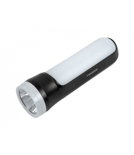 Latarka ręczna TS-1857 1-LED 1W+ 20 LED z akumulatorem 1200mAh, czarna. TS1857