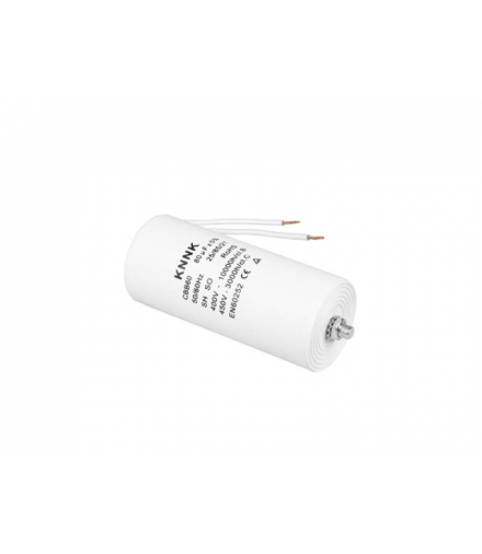 Kondensator silnikowy 80uF/450VAC z przewodami LXKONN026