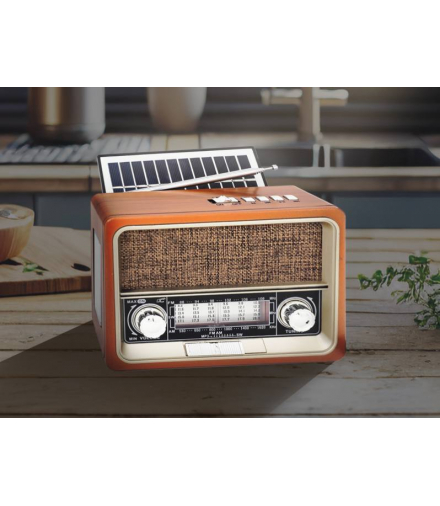 Radio przenośne z solarem NETTA Retro, LTC 103UBT FM/AM/SW USB Bluetooth LTC LXLTC103UBT