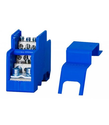 Blok rozdzielczy jednobiegunowy 160A - niebieski F-Elektro F2.0041