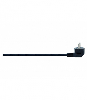 Przewód przyłączeniowy - wtyczka kątowa OWY (H05VV-F) 3x1mm2 - 1,5m - czarny F-Elektro F5.0066