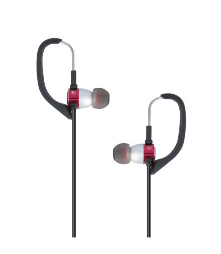Słuchawki przewodowe Sport Music dokanałowe jack 3,5mm czerwone TFO Forever GSM002113