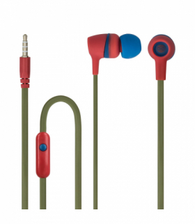 Słuchawki przewodowe JSE-200 dokanałowe jack 3,5mm zielone casual TFO Forever GSM031764