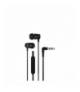 Słuchawki przewodowe Kintone Metal jack 3,5mm dokanałowe czarne TFO Devia BRA011939
