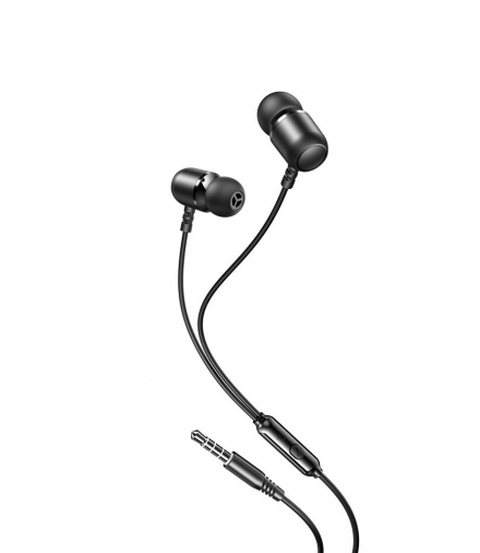 Słuchawki przewodowe EP64 jack 3,5 mm dokanałowe czarne TFO XO GSM177802