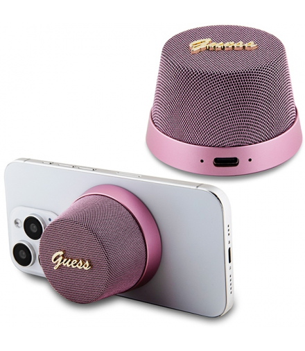 Głośnik Bluetooth GUWSC3ALSMP STAND MAGNETIC SCRIPT METAL różowy TFO Guess GSM180657