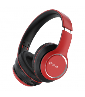 Słuchawki Bluetooth Kintone nauszne czerwone TFO Devia BRA010036