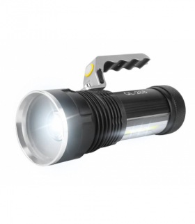 Latarka ręczna szperacz LED 5W/COB 3W, SOS, ALU, 800lm, ZOOM, akumul.2x18650, kabel MicroUSB. LXL1000X