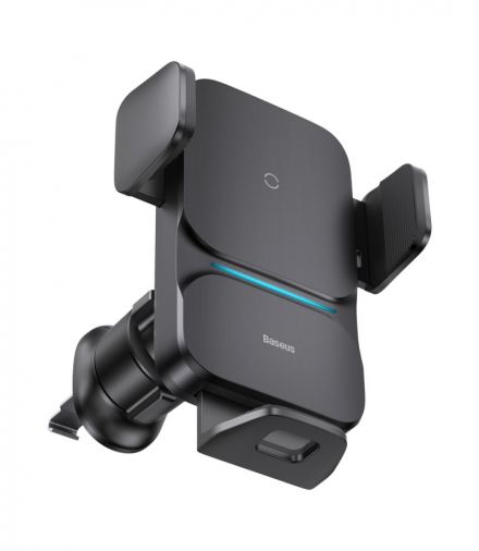 Baseus uchwyt samochodowy Wisdom Auto Alignment z funkcją ładowania bezprzewodowego czarny 15W do kratki Baseus BRA011822