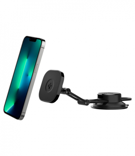 Spigen uchwyt samochodowy ITS35-3 Onetap Magnetic Magsafe Windshield & Dashboard Car Mount black TFO BRA012776