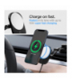 Spigen uchwyt samochodowy z ładowarką ITM35W Onetap Pro 3 Magnetic Magsafe Dashboard Car Mount Wireless Charger black TFO BRA012780