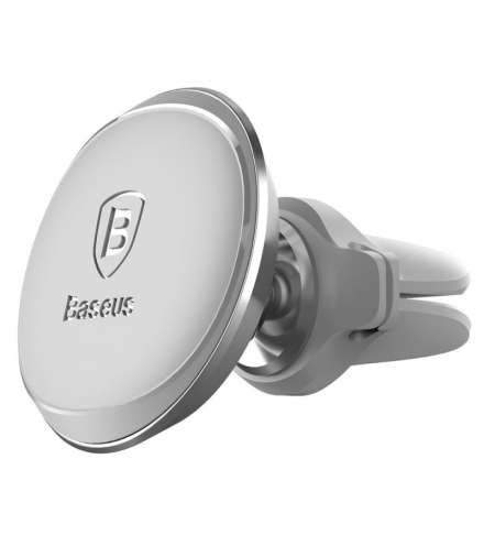 Baseus uchwyt samochodowy magnetyczny z klipsem na kabel srebrny new do kratki TFO BRA012863