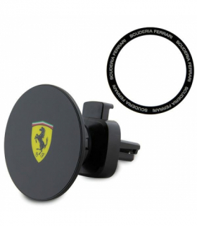 Ferrari uchwyt FECHMMAK czarny Car Holder Printed Shield W/ Compatibility Magsafe Ring Ferrari BRA100418