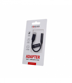 Adapter audio USB-C - jack 3,5mm czarny TFO Forever GSM098174