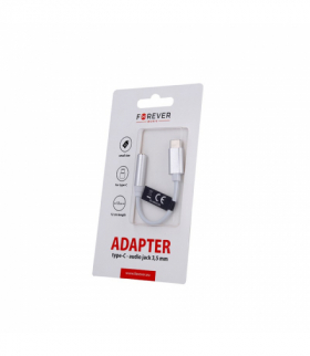 Adapter audio USB-C - jack 3,5mm biały TFO Forever GSM098177