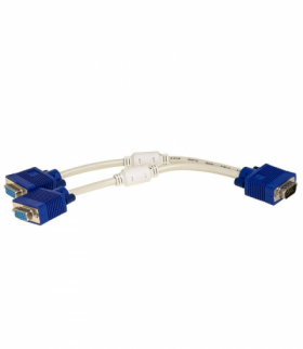 Adapter z kablem AK-AD-20 VGA (m) / 2x VGA (f) 2x 15cm TFO Akyga AKKSGZASAKY00062