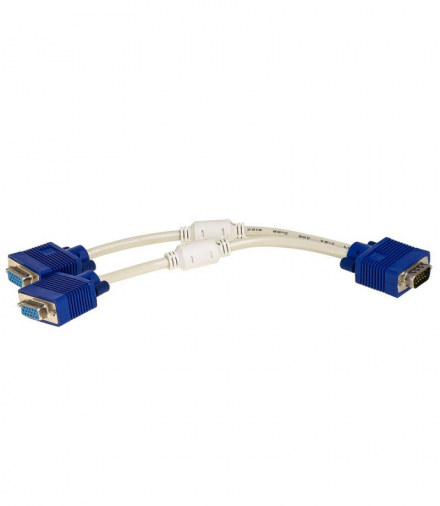 Adapter z kablem AK-AD-20 VGA (m) / 2x VGA (f) 2x 15cm TFO Akyga AKKSGZASAKY00062