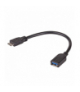 Adapter z kablem AK-AD-30 USB A 3.0 (f) / micro USB 3.0 (m) OTG 15cm TFO Akyga AKKSGZASAKY00070