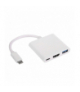 Hub USB AK-AD-57 USB type C (m) / USB 3.0 A (f) / USB type C (f) / HDMI (f) 20cm TFO Akyga AKKSGZASAKY00090