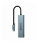 Adapter HUB USB-C 3.1 do 4x USB 3.0 ciemnoszary TFO Devia BRA013511