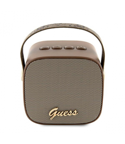 Guess głośnik Bluetooth GUWSB2P4SMW Speaker brown 4G Leather Script Logo with Strap TFO GSM178206