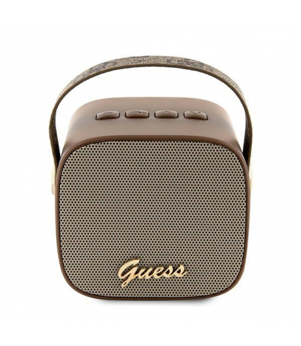 Guess głośnik Bluetooth GUWSB2P4SMW Speaker brown 4G Leather Script Logo with Strap TFO GSM178206