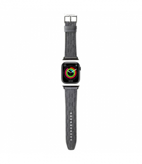Karl Lagerfeld pasek do Apple Watch 38/40/41 mm KLAWMSAKLHPG STRAP SAFFIANO MONO srebrny TFO GSM178661