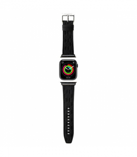 Karl Lagerfeld pasek do Apple Watch 38/40/41 mm KLAWMSAKLHPK STRAP SAFFIANO MONO czarny TFO GSM178659