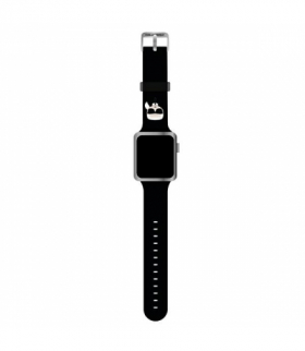 Karl Lagerfeld pasek do Apple Watch 42 / 44 / 45 KLAWLSLKK czarny Silicone Karl