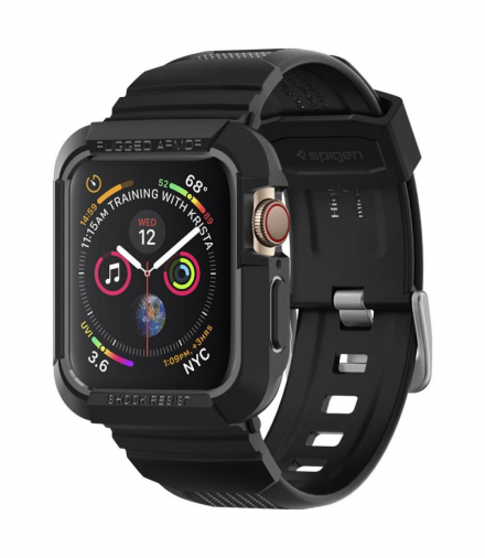 Spigen pasek Rugged Armor Pro do Apple Watch Series 4 / 5 / 6 / SE 44 mm czarny TFO GSM042113