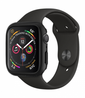 Spigen Thin Fit nakładka do Apple Watch Series 4 / 5 / 6 / SE (44mm) czarny TFO GSM042114